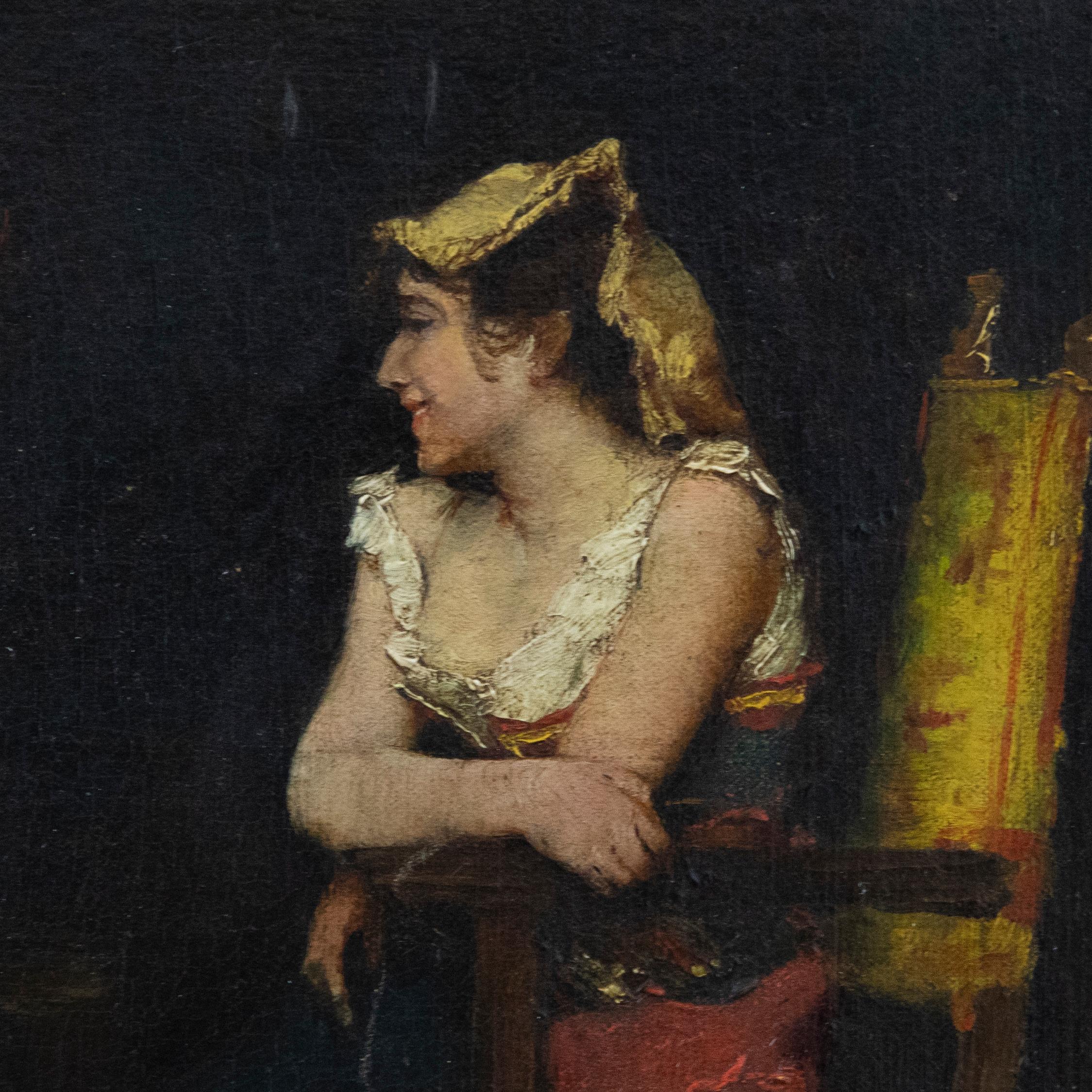 Fine 19th Century Oil - Portrait of an Italian Woman 1