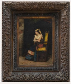 Fine 19th Century Oil - Portrait of an Italian Woman