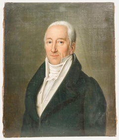 Óleo fino del siglo XIX - Retrato de Louis Lesourd