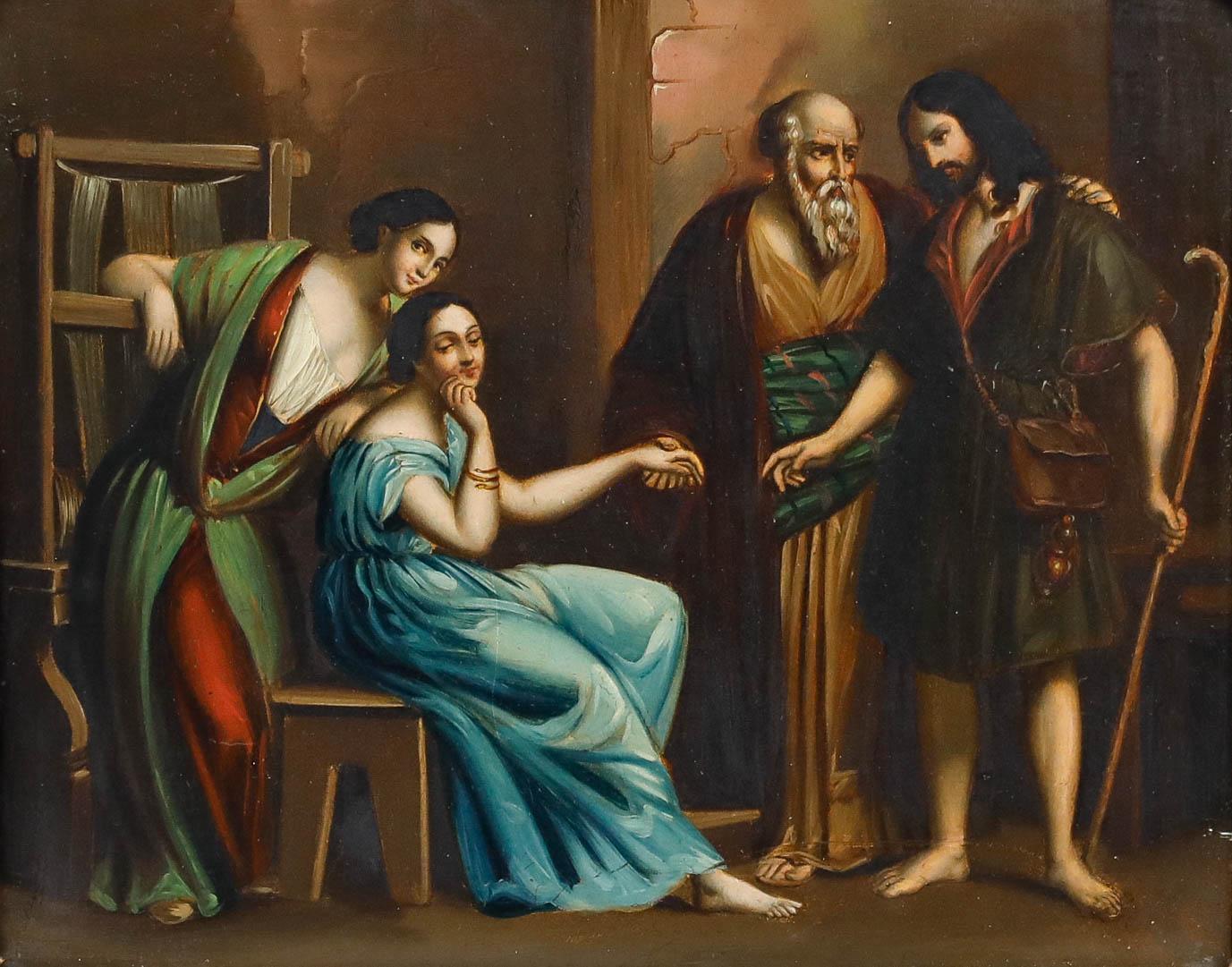 Feines Öl aus dem 19. Jahrhundert - Die Verlobung – Painting von Unknown