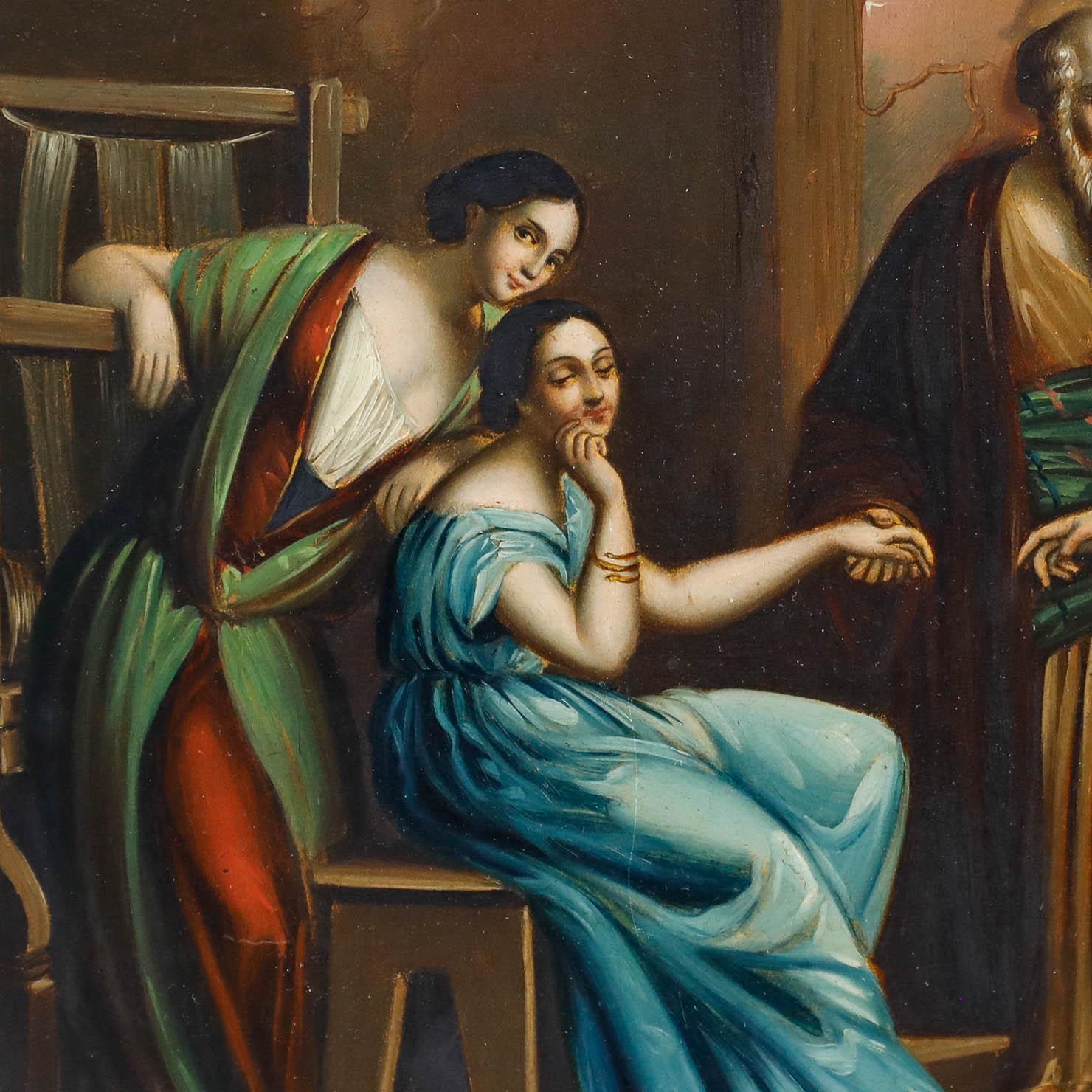 Feines Öl aus dem 19. Jahrhundert - Die Verlobung im Angebot 1