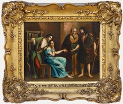 Feines Öl aus dem 19. Jahrhundert - Die Verlobung