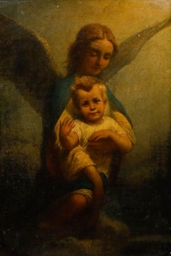 Fine 19th Century Oil - The Guardian Angel