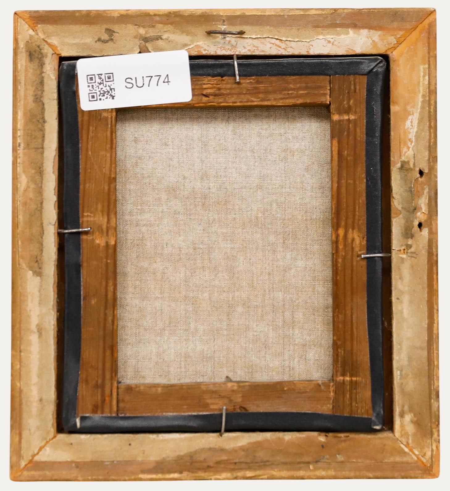 Belle huile du début du 19e siècle - Portrait d'un gentleman avisé - Beige Portrait Painting par Unknown