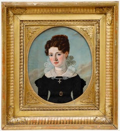 Antique Fine Early 19th Century Oil - Portrait of an Elegant Lady