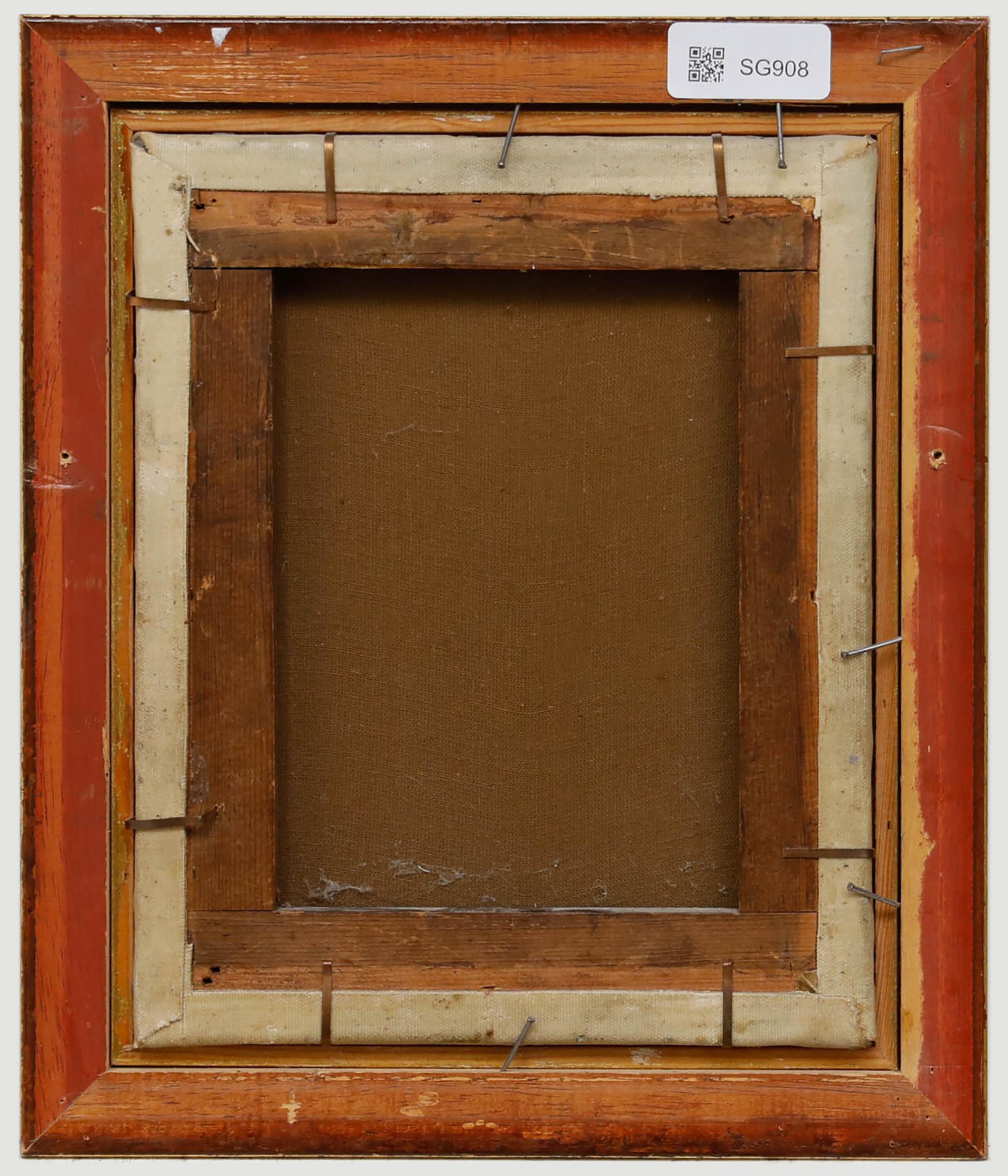 Fine English School 19. Jahrhundert Öl - Porträt eines Mädchens, das Wasser holt (Braun), Portrait Painting, von Unknown