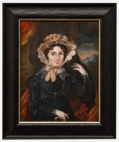 Antique Fine Framed 19th Century Oil - Lady of the House