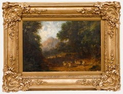 Fine Framed Mid 19th Century Oil - Bucolic English Landscape