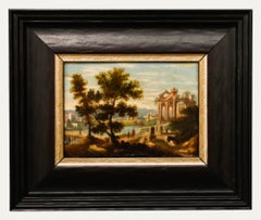 Fine Italian School 18th Century Oil - Roman Ruins