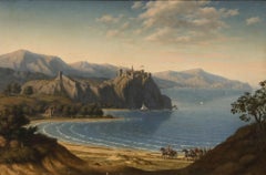 Fine Mid 19th Century Oil - Castle in the Cove