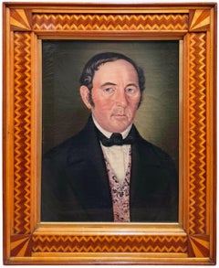 Fino par de retratos Biedermeier centroeuropeos, firmados M. Koller, 1851