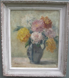 Fine Signed French Impressionist Stll life oil circa 1920's