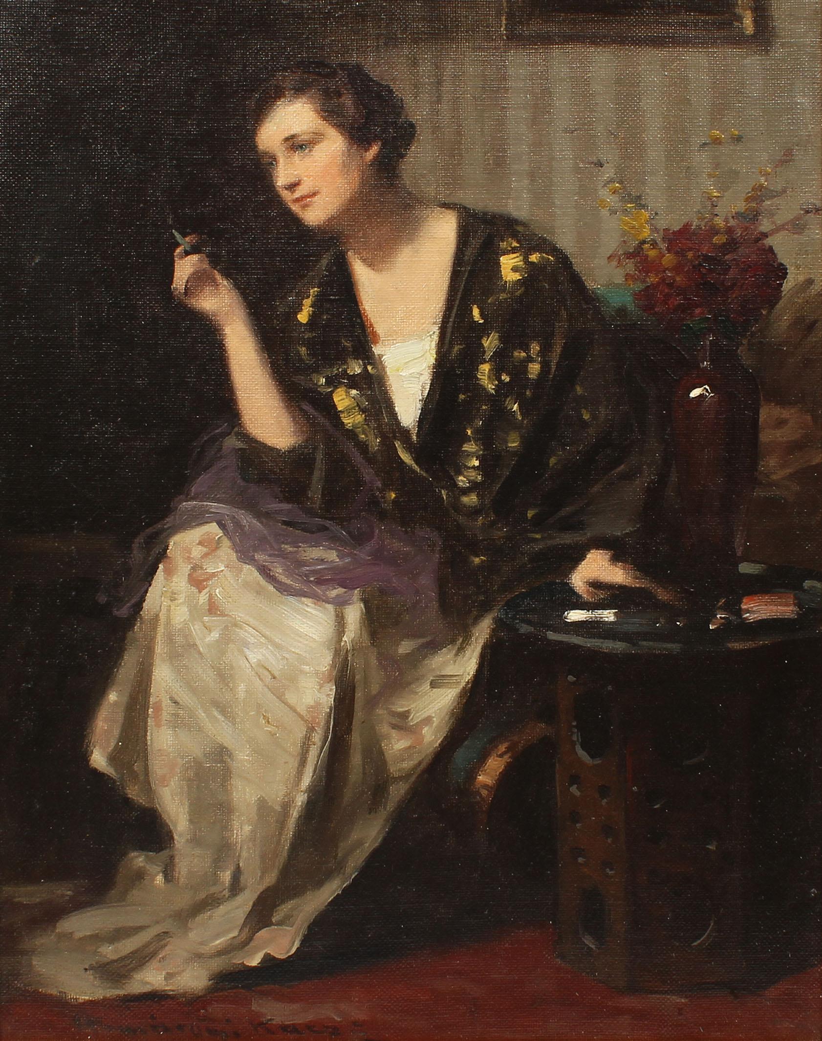 elegant women smoking
