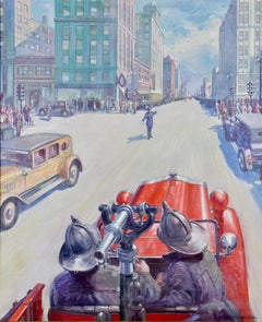 Fire Truck in the City