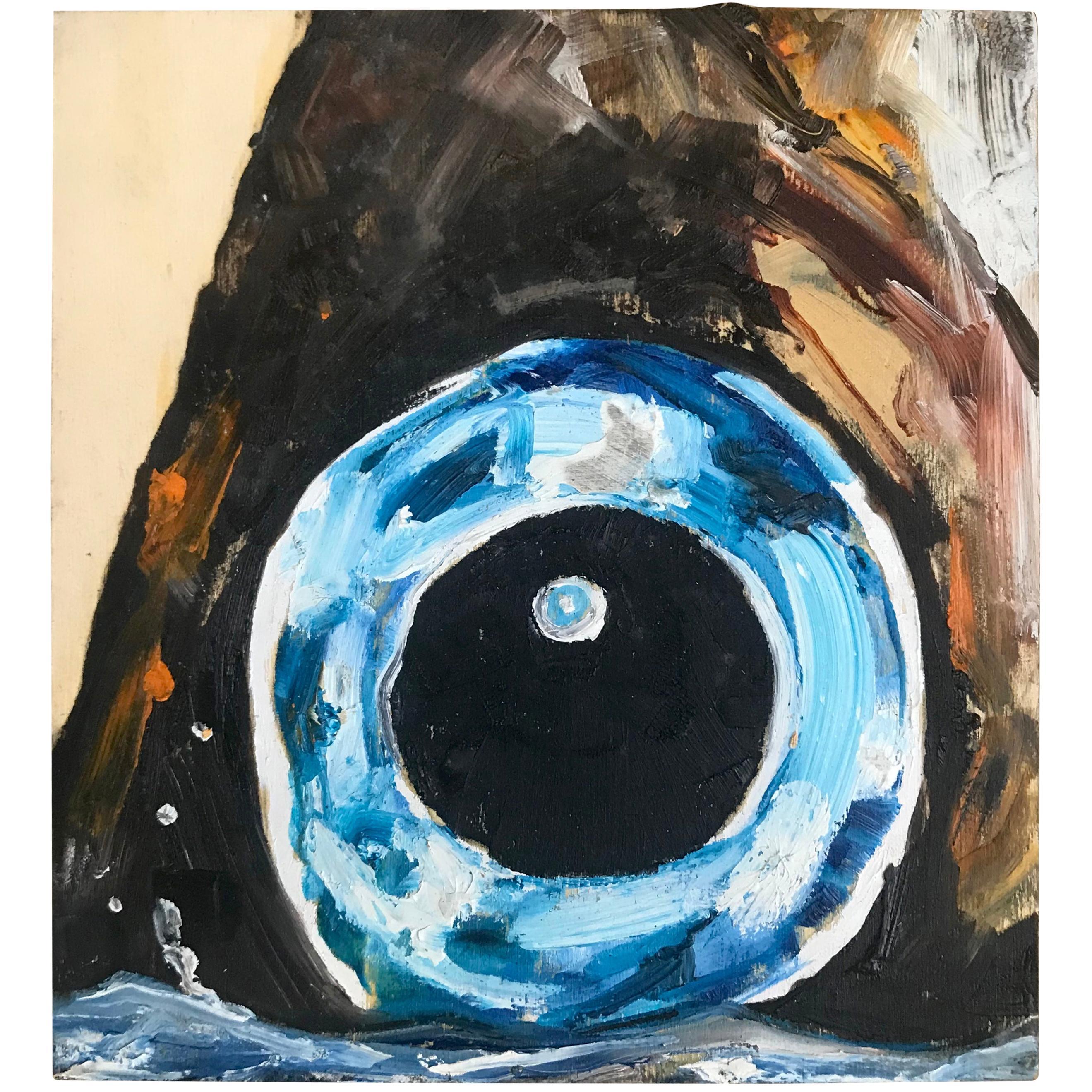 Fischaugen-Malerei – Painting von Unknown