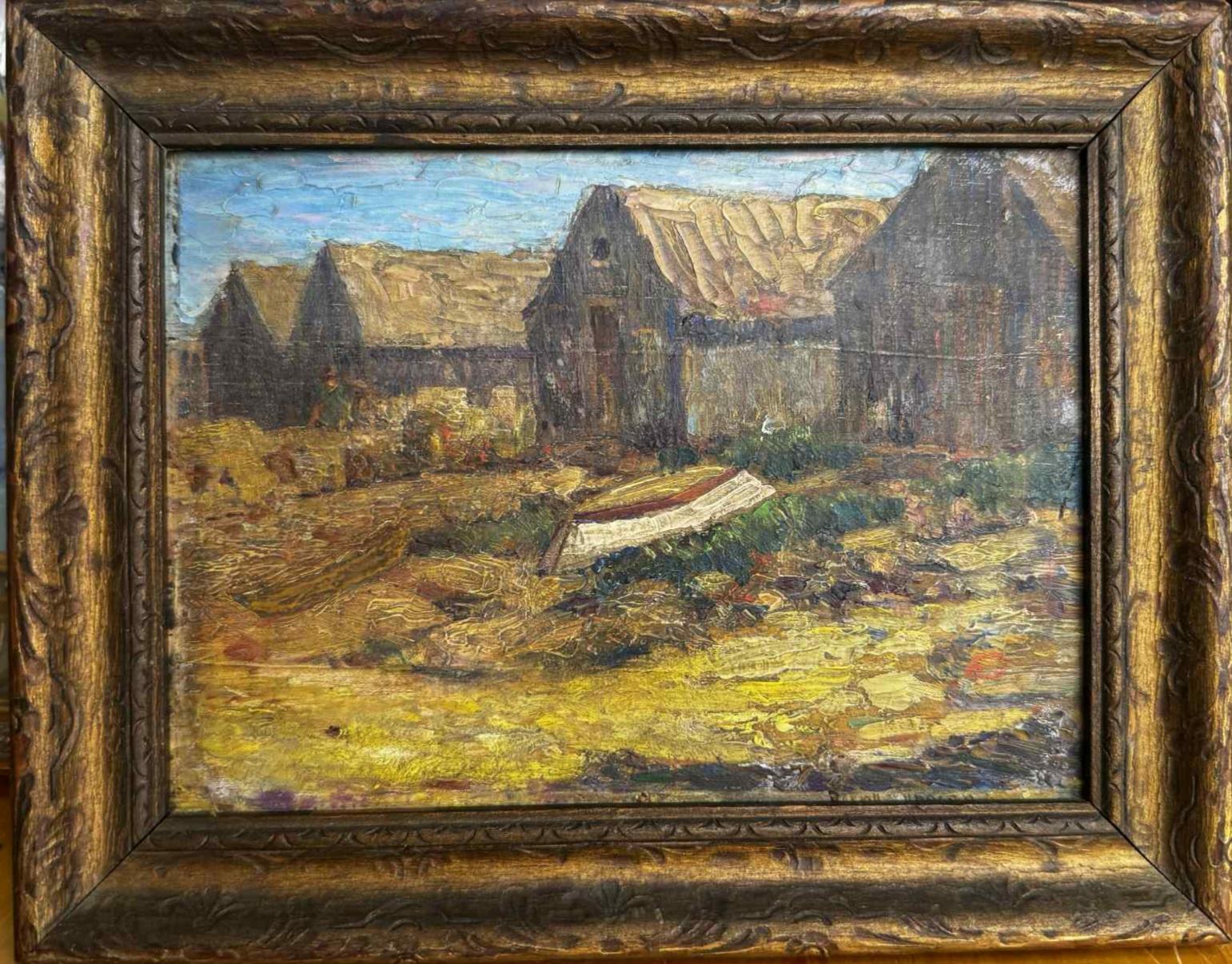 Fisherman's Shack – Painting von Unknown