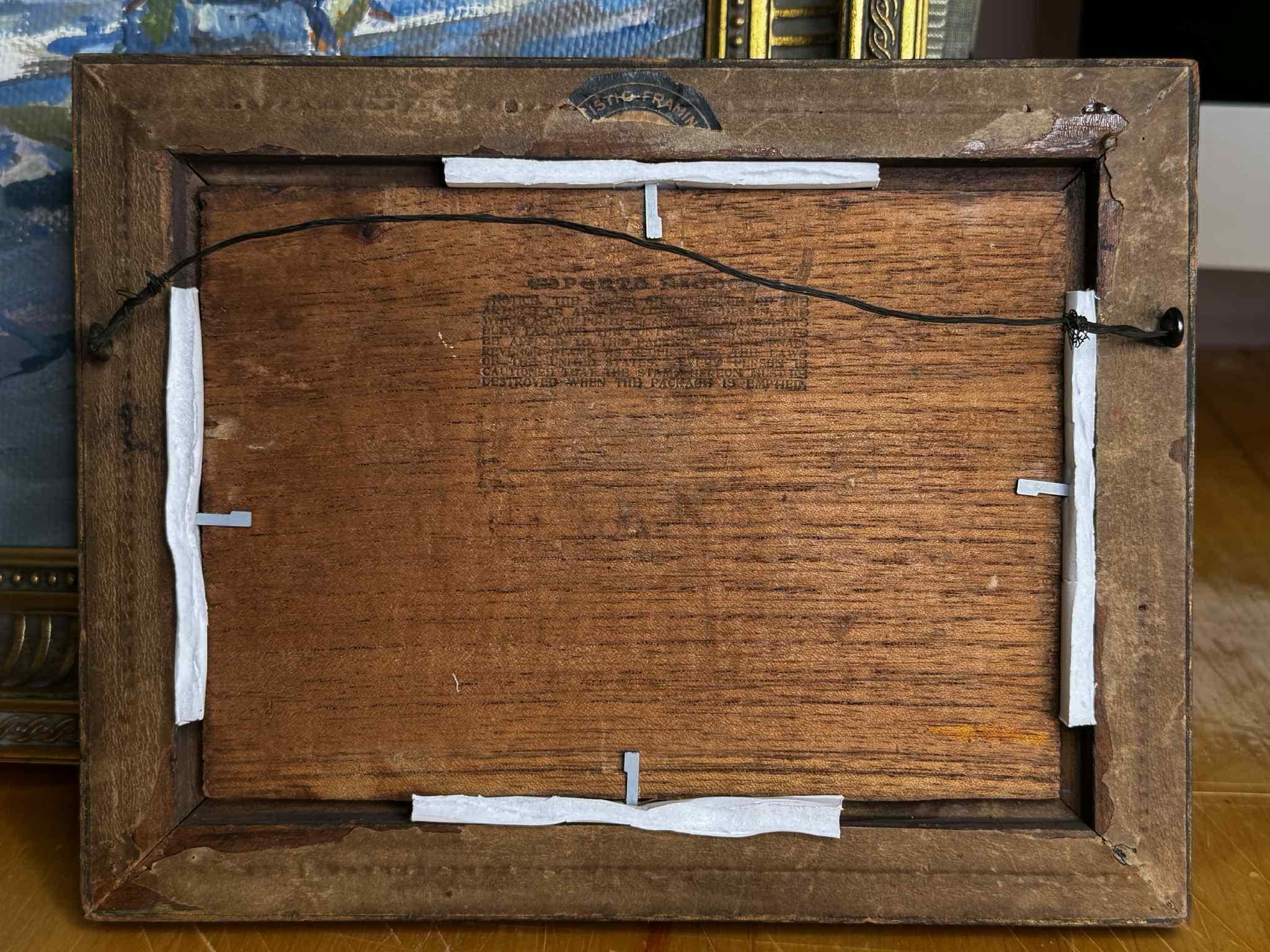 Fisherman's Shack (Grau), Landscape Painting, von Unknown