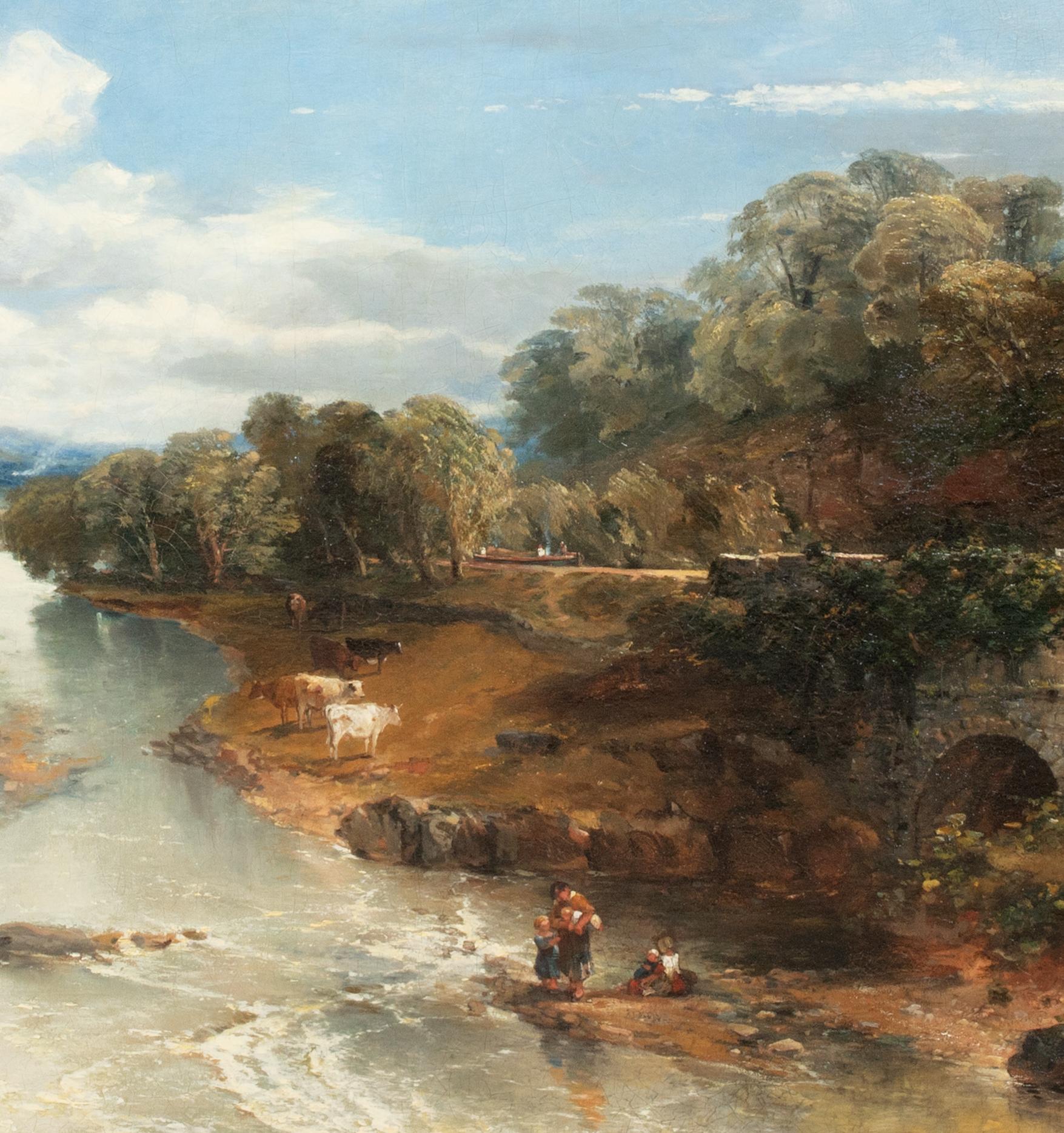  Fishing At The Four Arches, Bingley, Yorkshire, Joseph Clayton Bentley For Sale 7