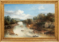 Used  Fishing At The Four Arches, Bingley, Yorkshire, Joseph Clayton Bentley