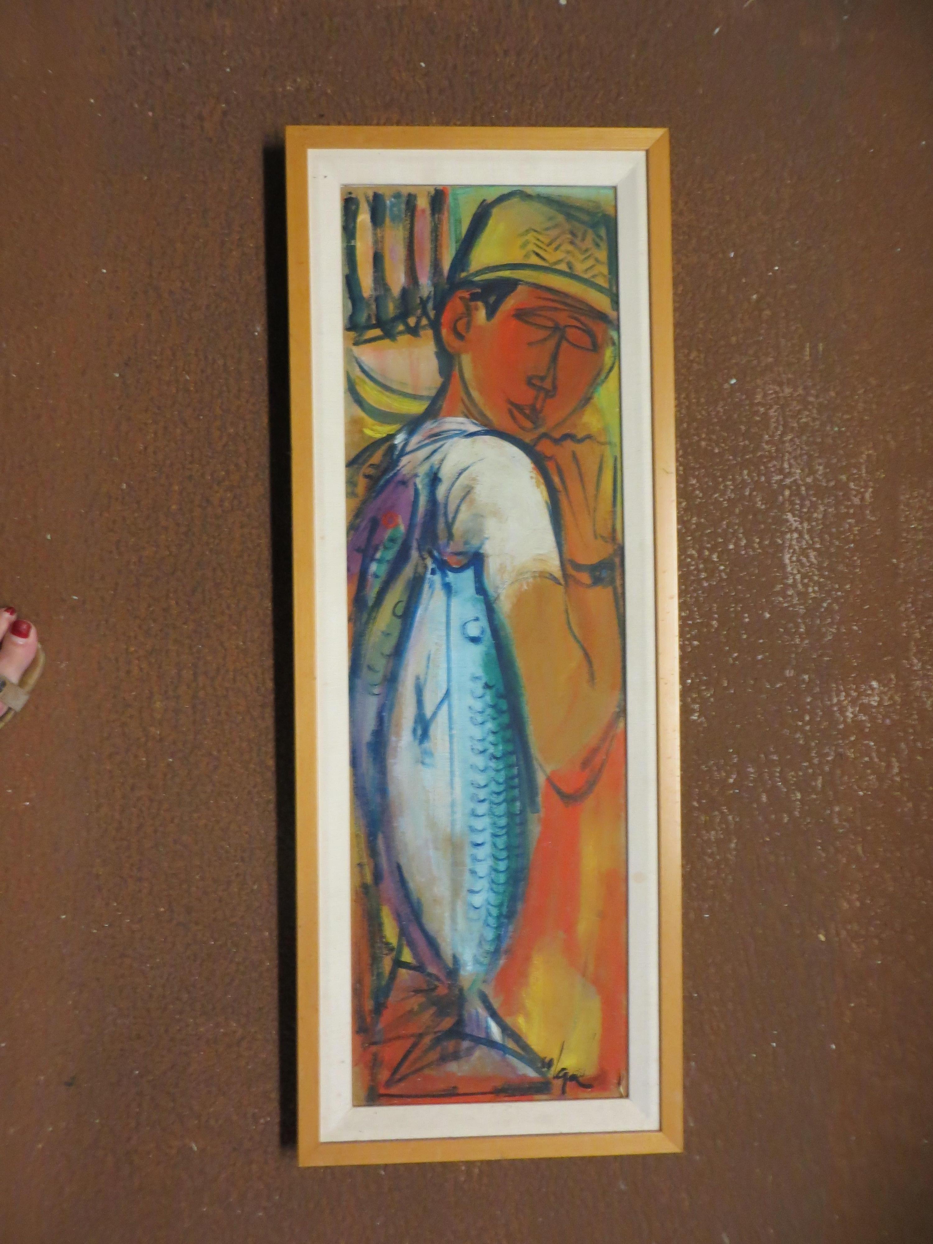 Fishing Boy - Painting by Unknown