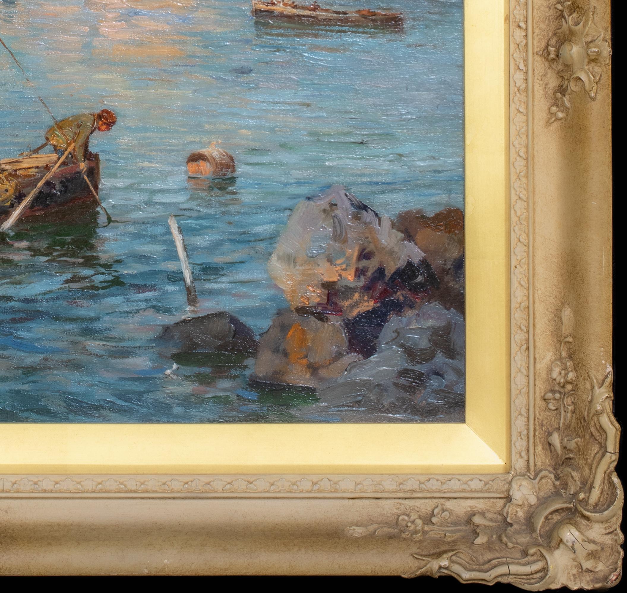 Fishing Off The Bay Of Naples  by GUISEPPE GIARDIELLO (1877-1920) For Sale 1