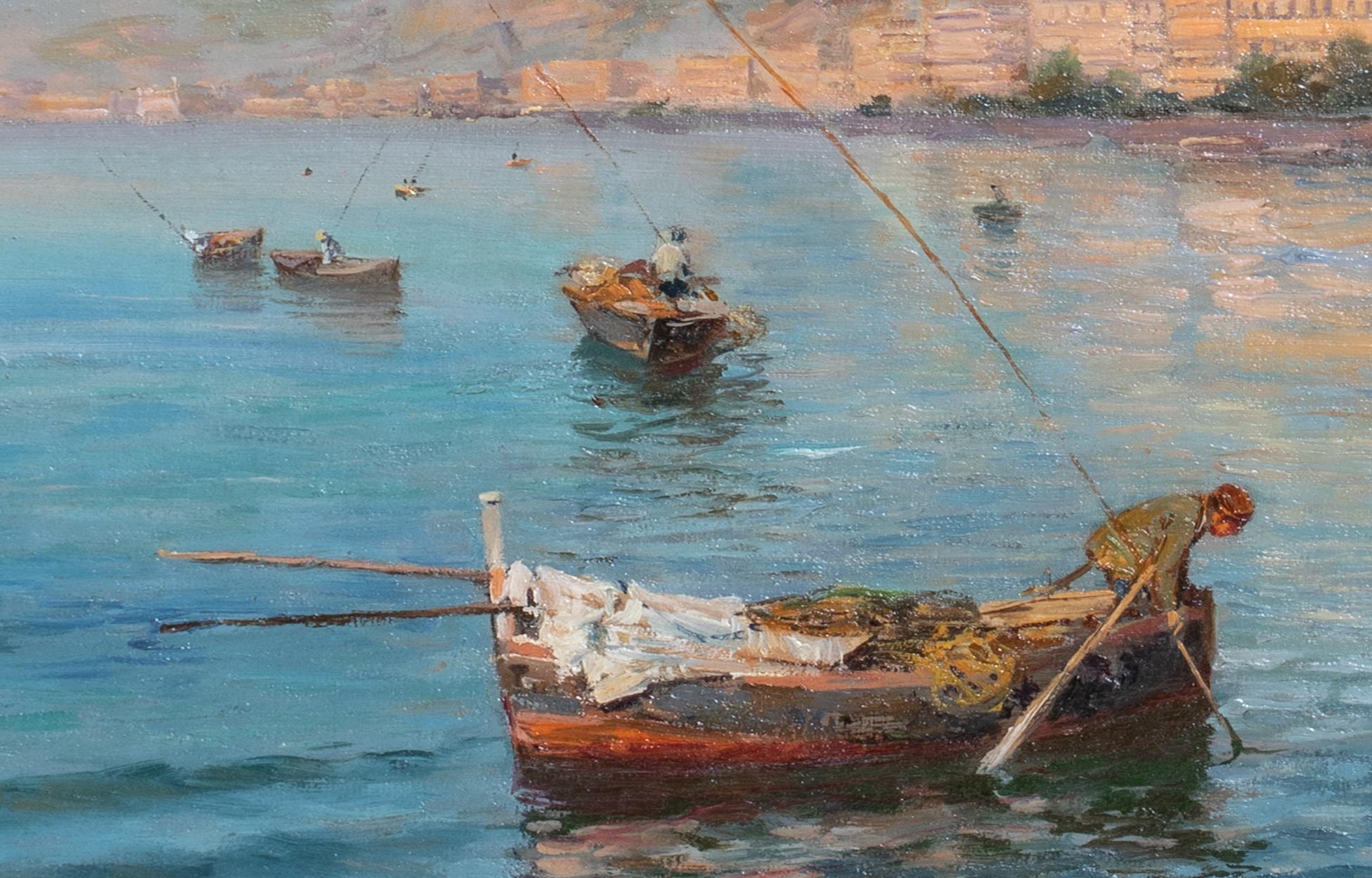Fishing Off The Bay Of Naples  by GUISEPPE GIARDIELLO (1877-1920) For Sale 5