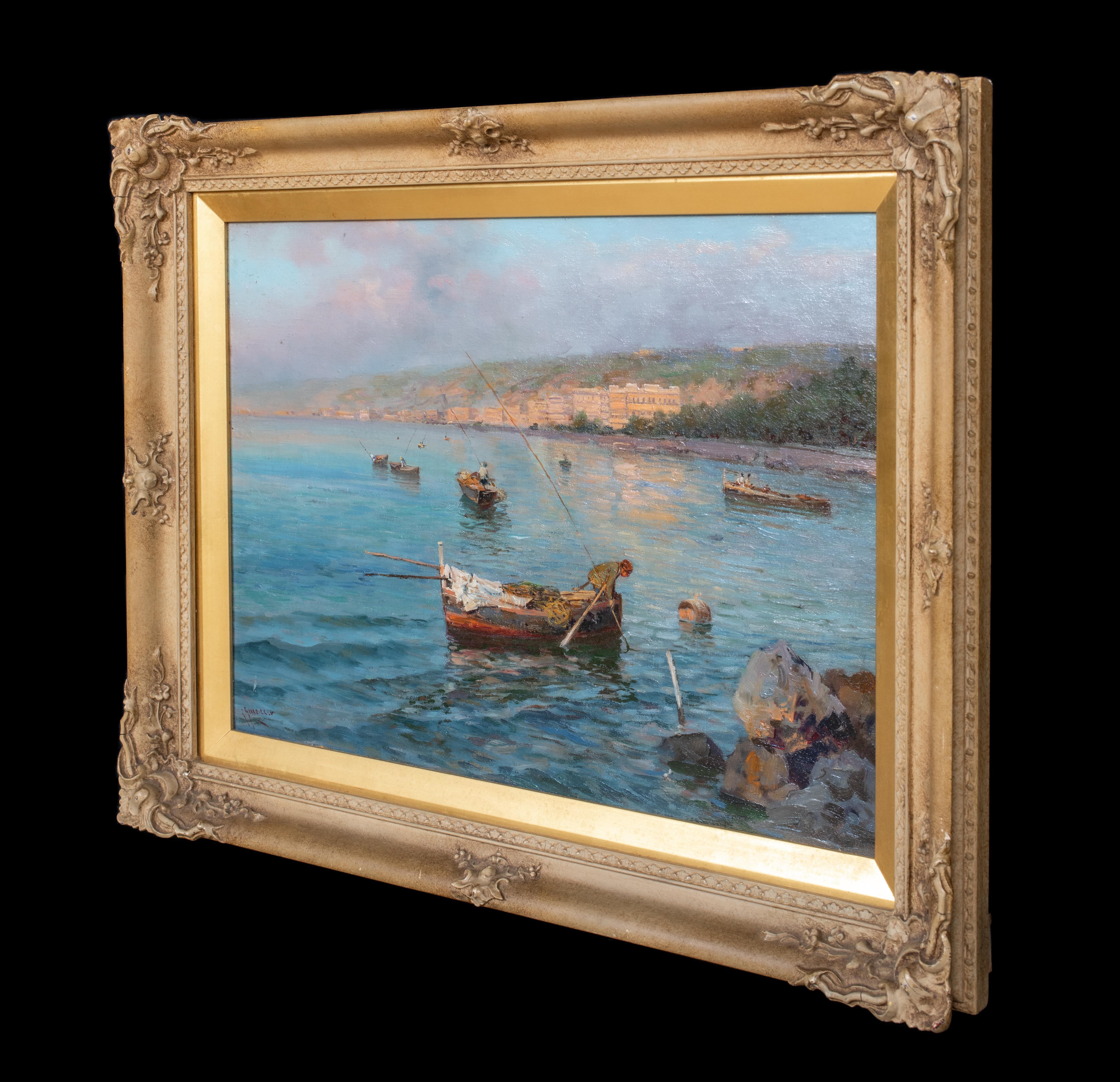 Fishing Off The Bay Of Naples  by GUISEPPE GIARDIELLO (1877-1920) For Sale 6