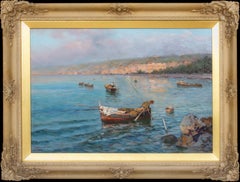 Vintage Fishing Off The Bay Of Naples  by GUISEPPE GIARDIELLO (1877-1920)