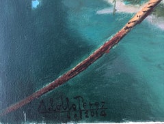 Fishing port Essaouira Morocco oil on canvas painting seascape boat