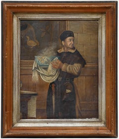 Flemish School  18th Century Oil - The Monastery Cook