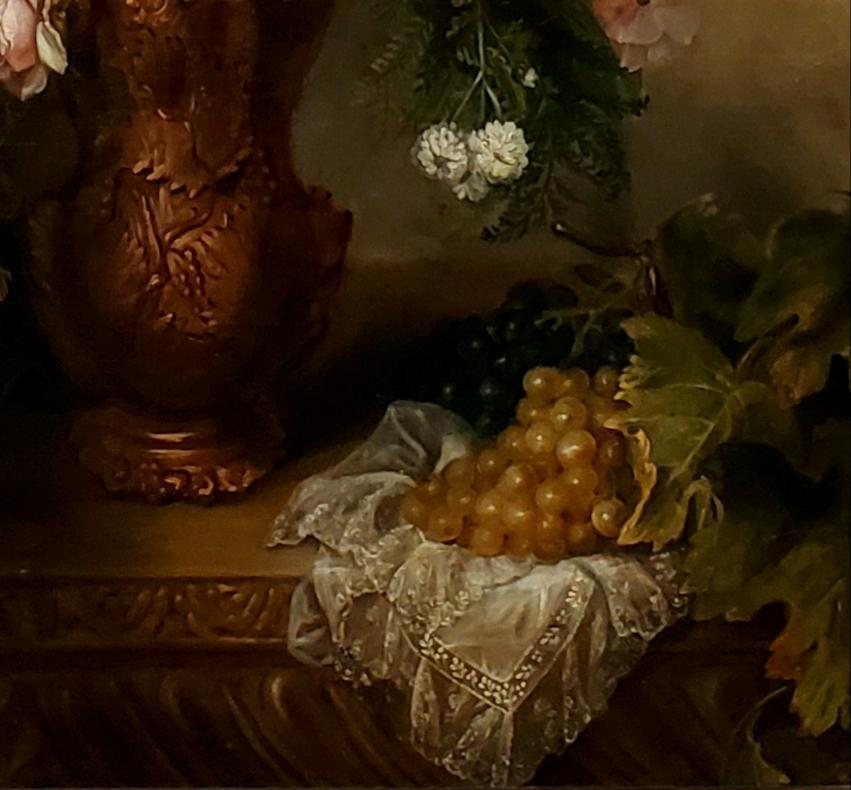 Natura morta floreale di scuola fiamminga in cornice originale CIRCA 1815 - Painting Realismo di Unknown