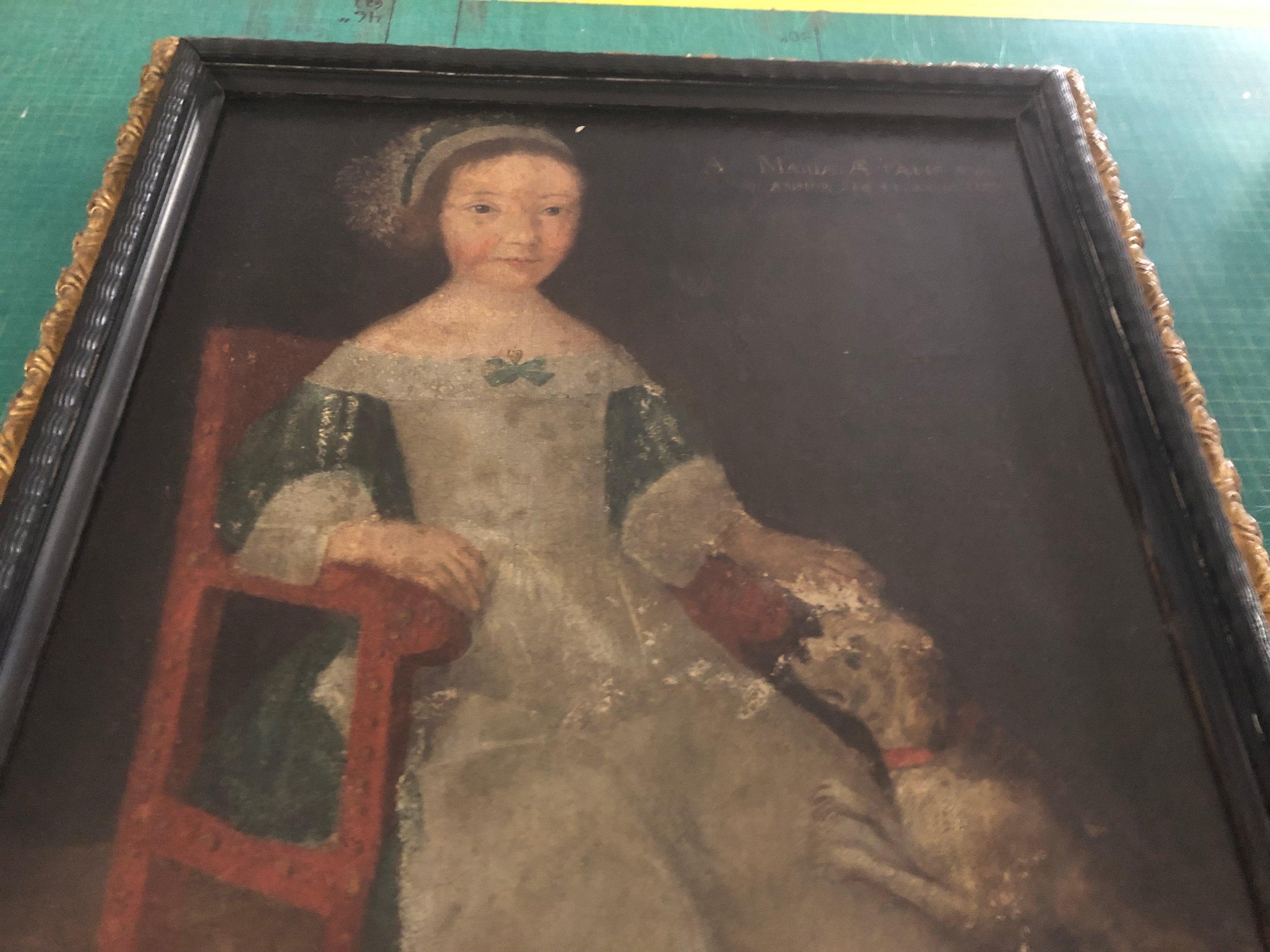 Flämische Schule--Mädchen im Stuhl-1631- Renaissance im Angebot 4