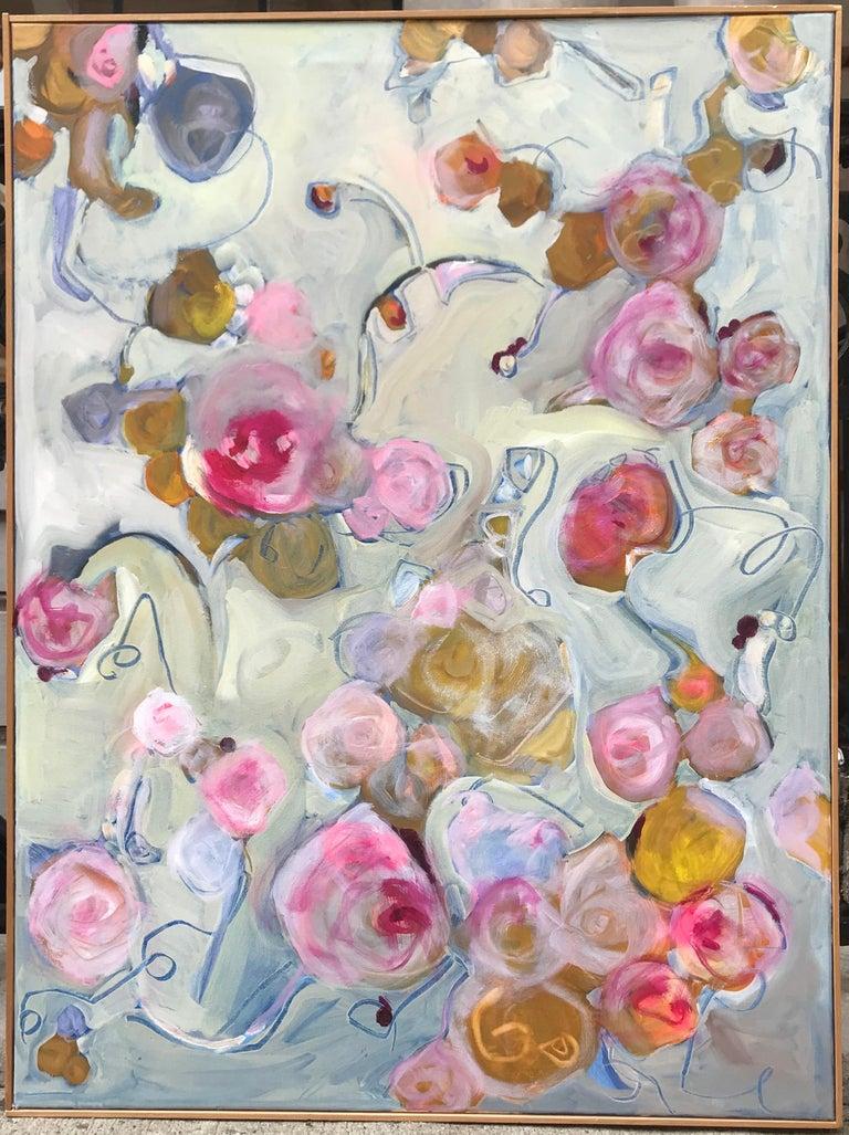 Floating roses, 2018. Contemporary oil on canvas 