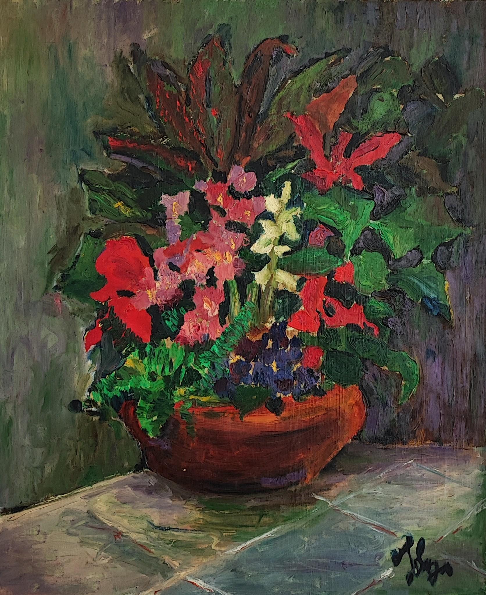 Unknown Still-Life Painting - Floral composition