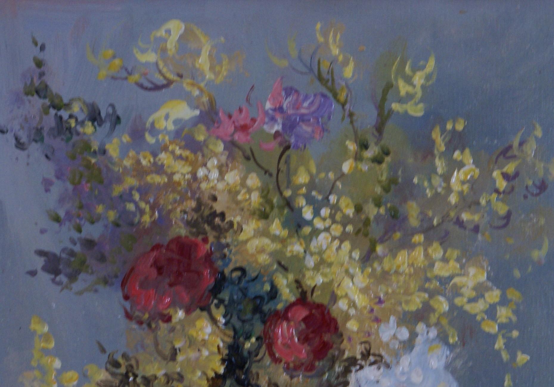Floral Still Life - Impressionist Painting by Unknown