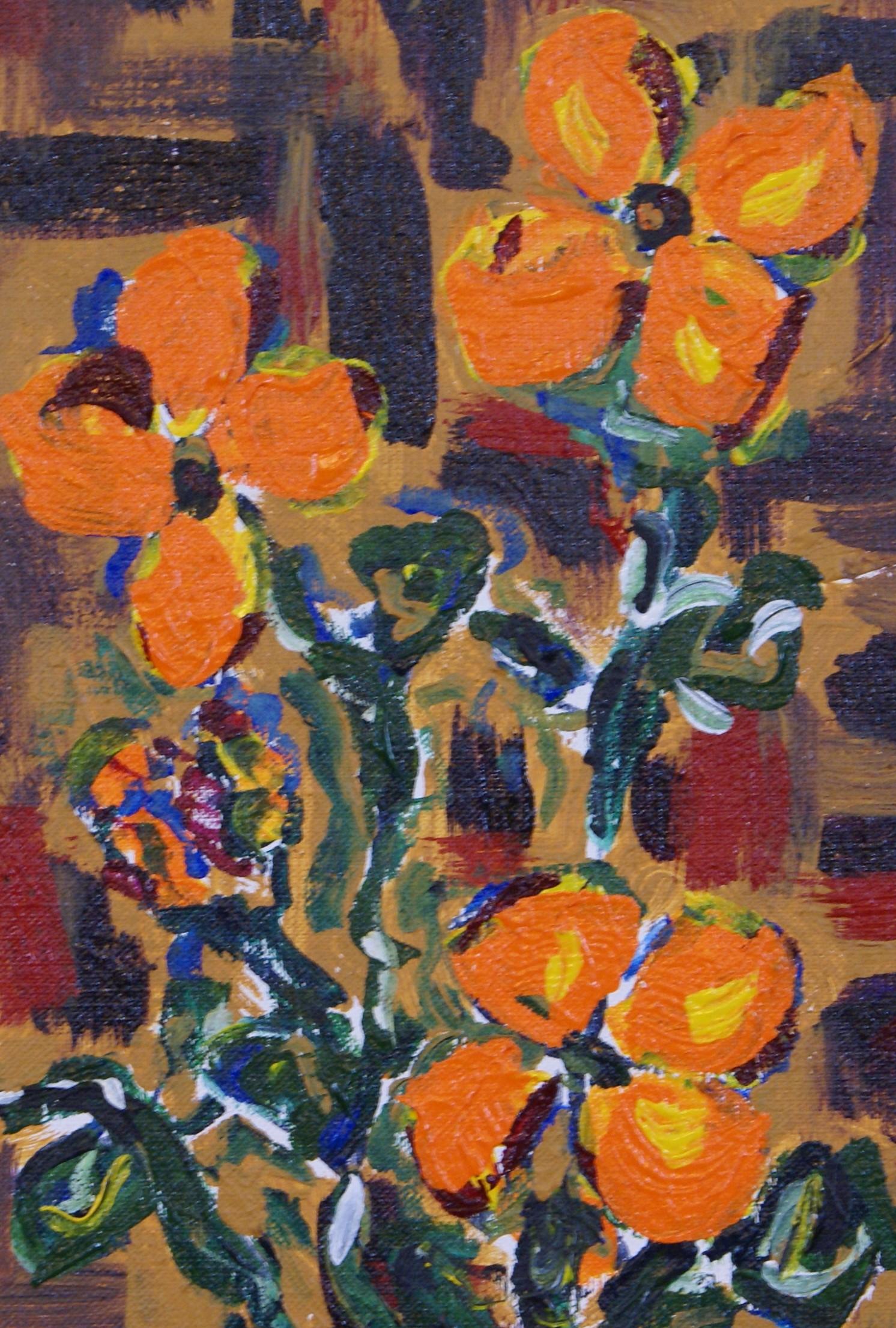 vase of flowers painting