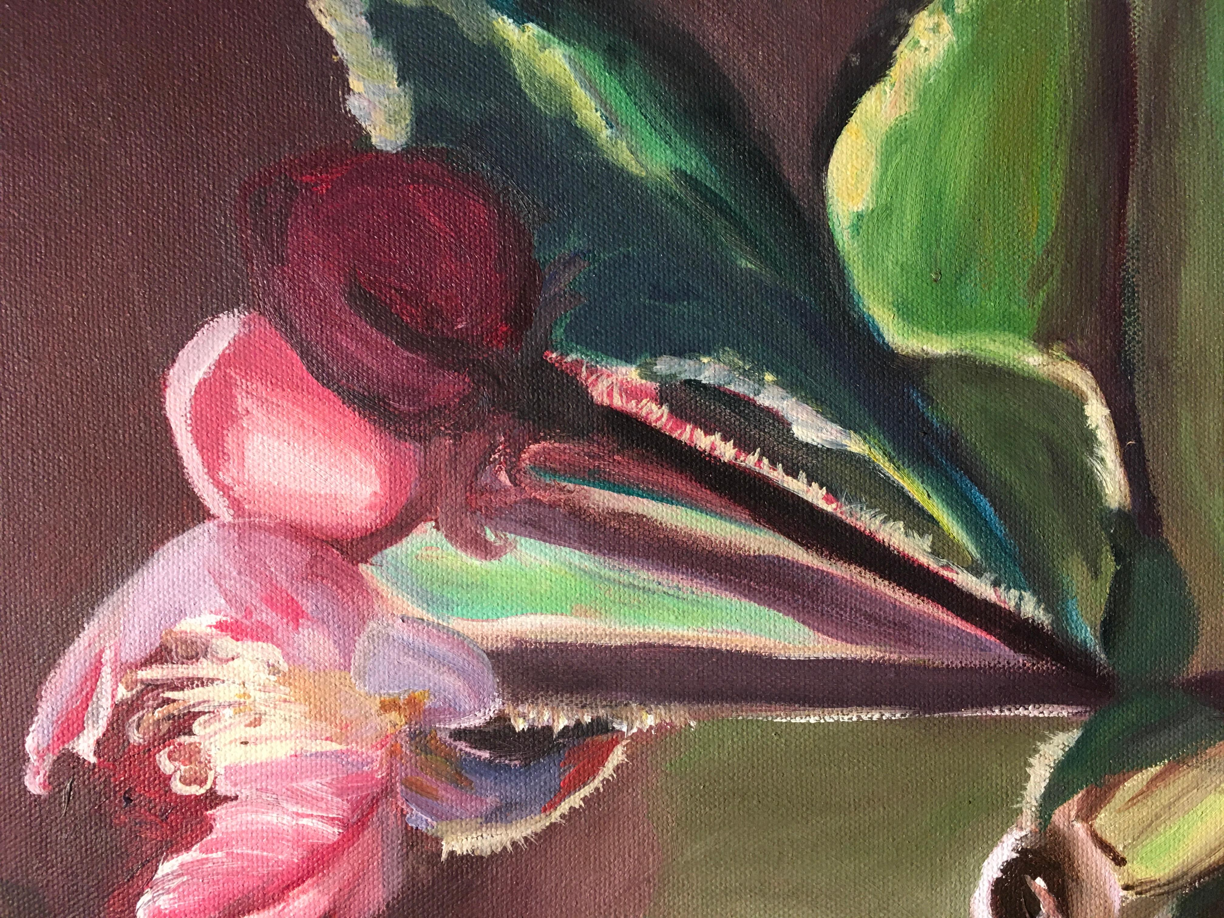 'Floral Still Life', Unknown, Oil on Canvas Painting For Sale 5