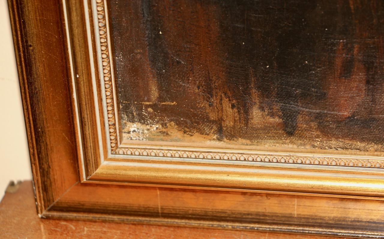 Erich Lindenau - Blumenstillleben mit Kosmosblüten, Öl auf Leinwand, 1947 im Angebot 3