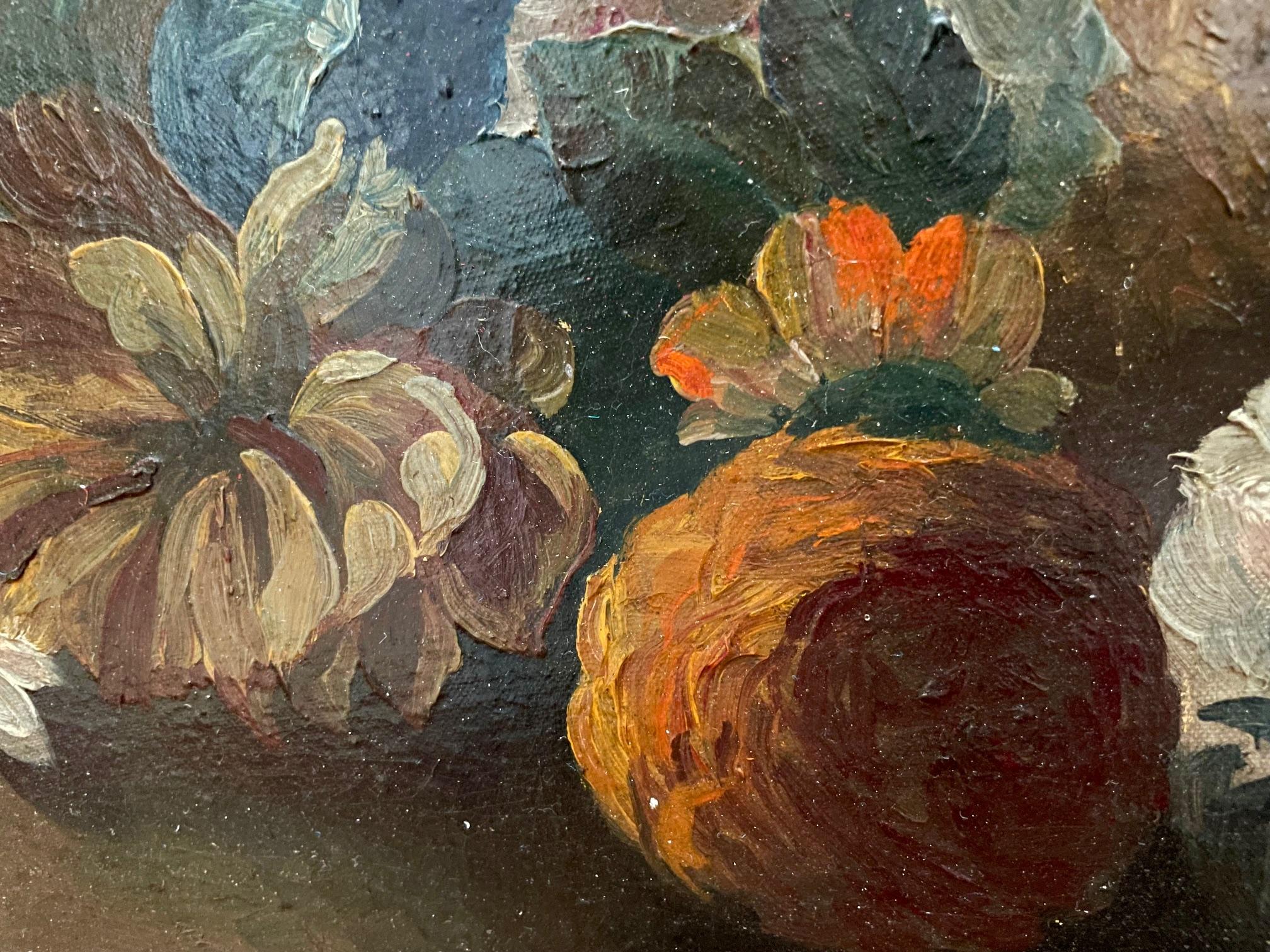 Blumen in klassischer Urne im niederländischen Stil des 17. Jahrhunderts, Alte Meister im Angebot 2