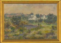 Florence Wakely - Framed Mid 20th Century Oil, Scene from Blockley
s Mounds