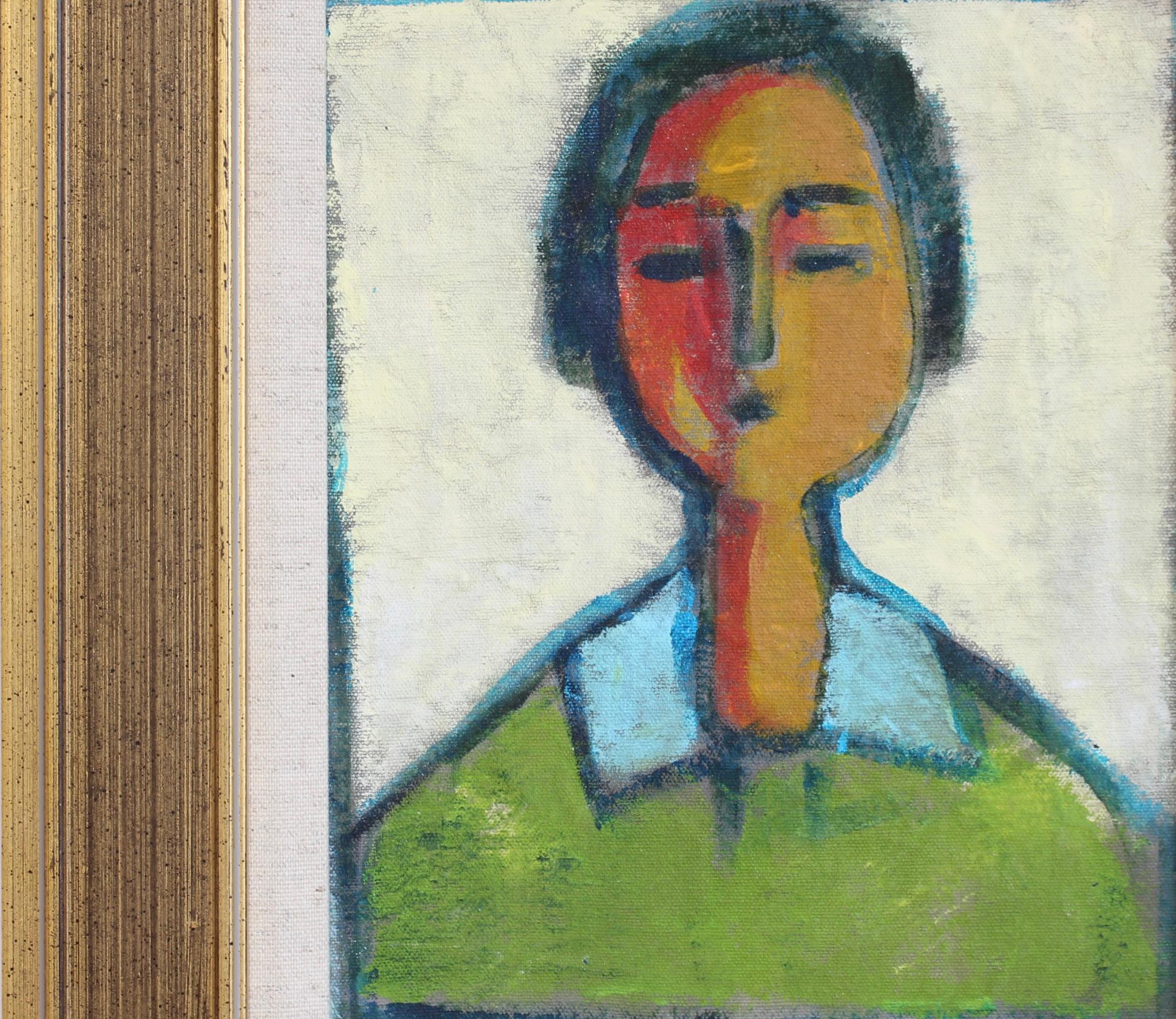 Florentine Expressions: A Portrait Series I (circa 1980s-90s) - Brown Portrait Painting by Unknown