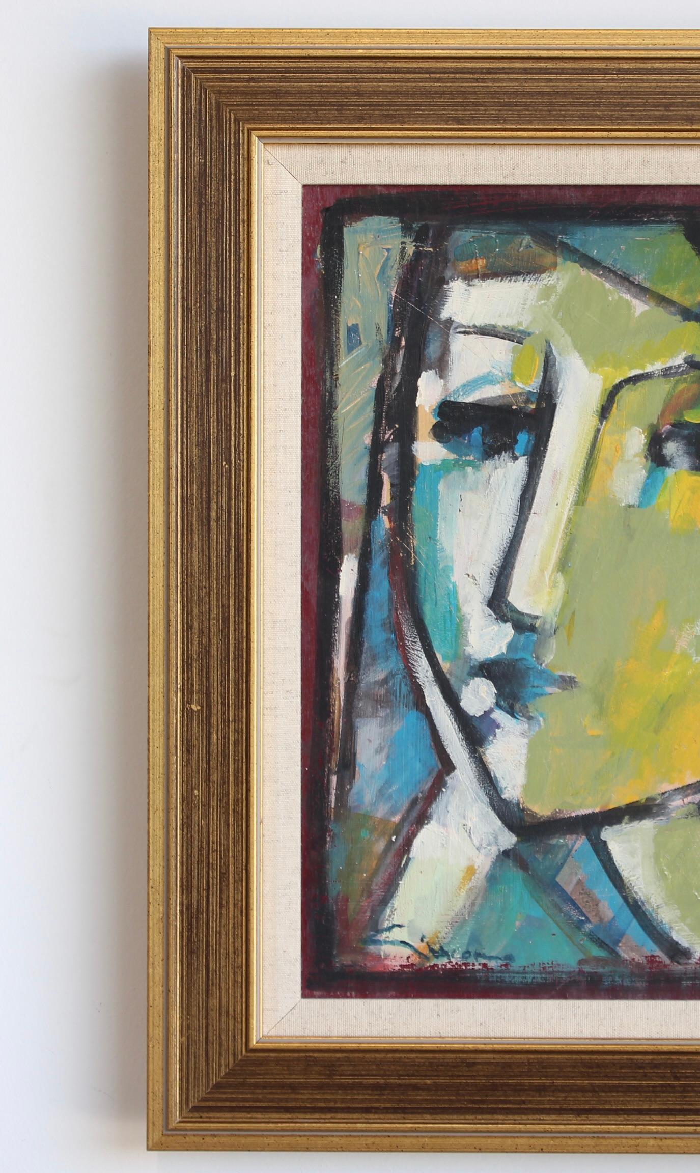 Florentine Expressions: A Portrait Series XIX (circa 1980s-90s) - Modern Painting by Unknown