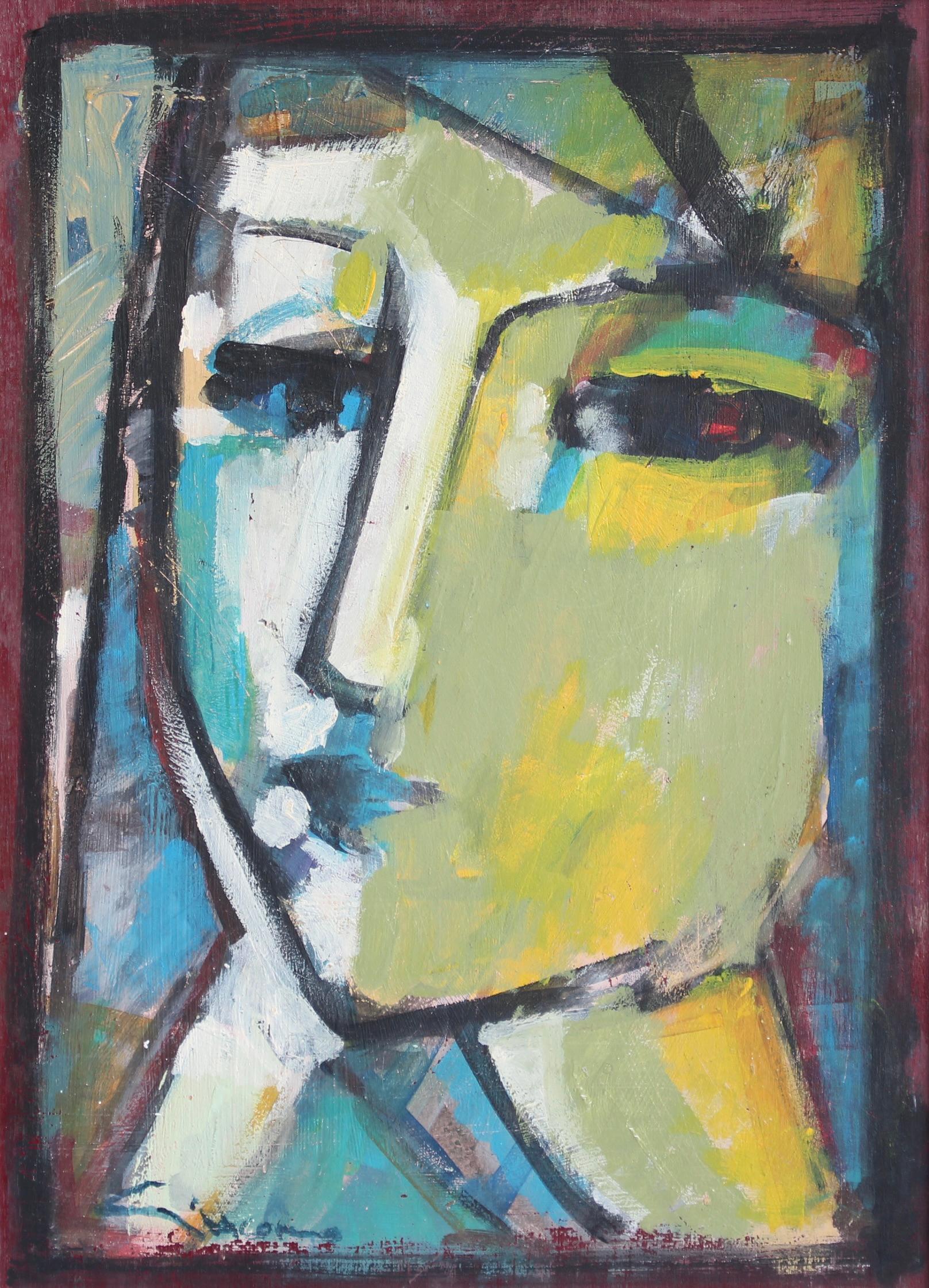 Florentine Expressions: A Portrait Series XIX (circa 1980s-90s) - Brown Portrait Painting by Unknown