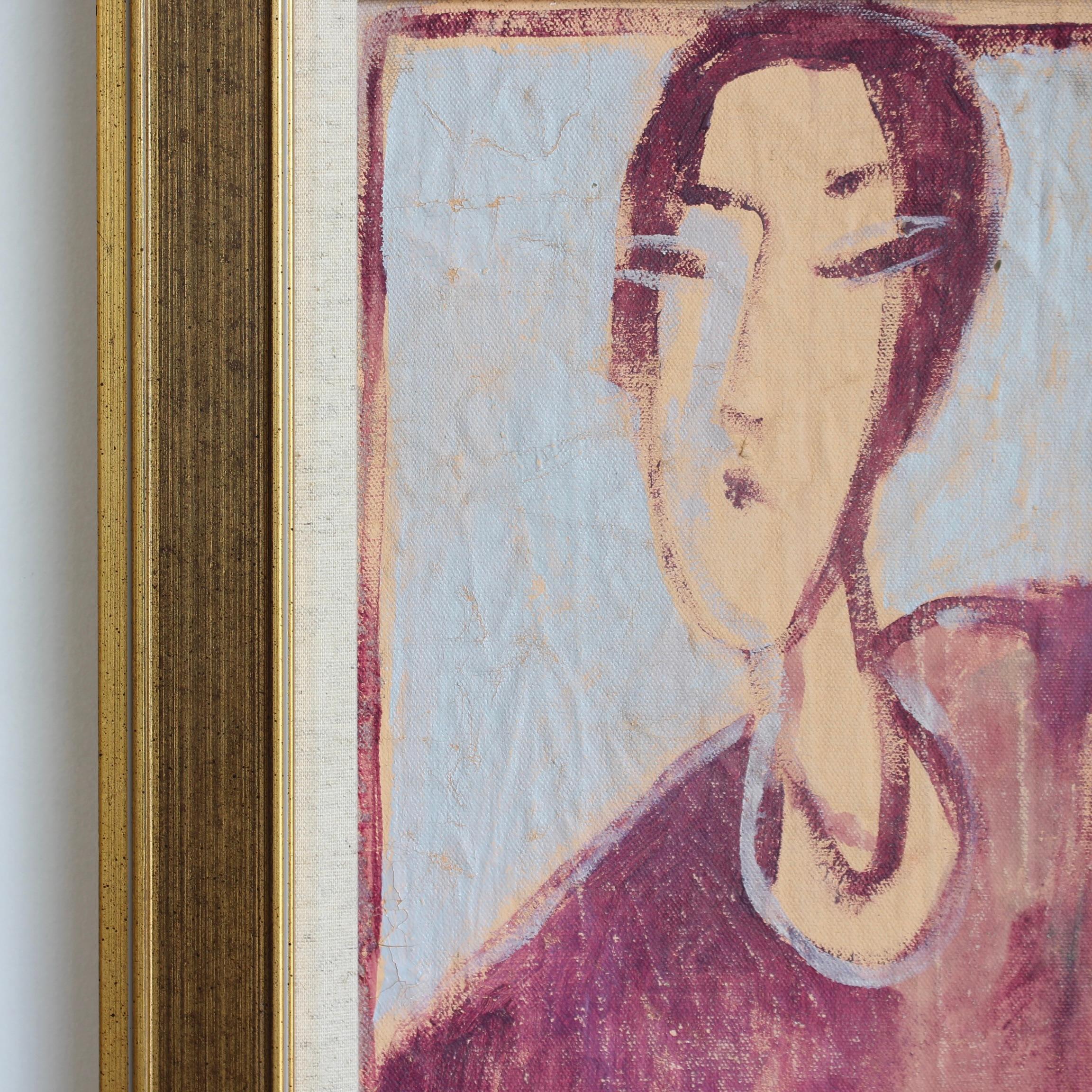 Florentine Expressions: A Portrait Series XV - Brown Portrait Painting by Unknown