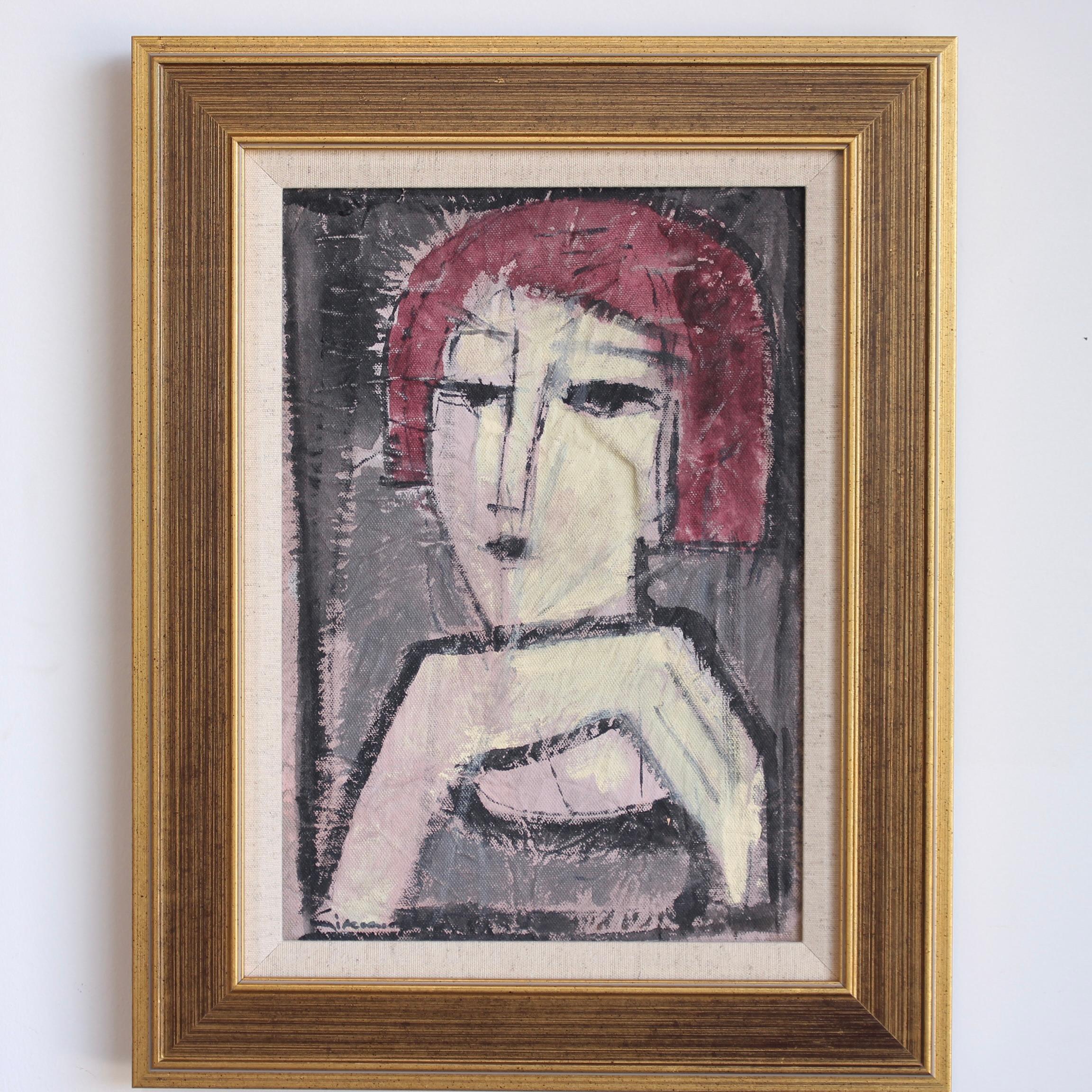 Florentine Expressions: A Portrait Series XVI (circa 1980s-90s) - Modern Painting by Unknown