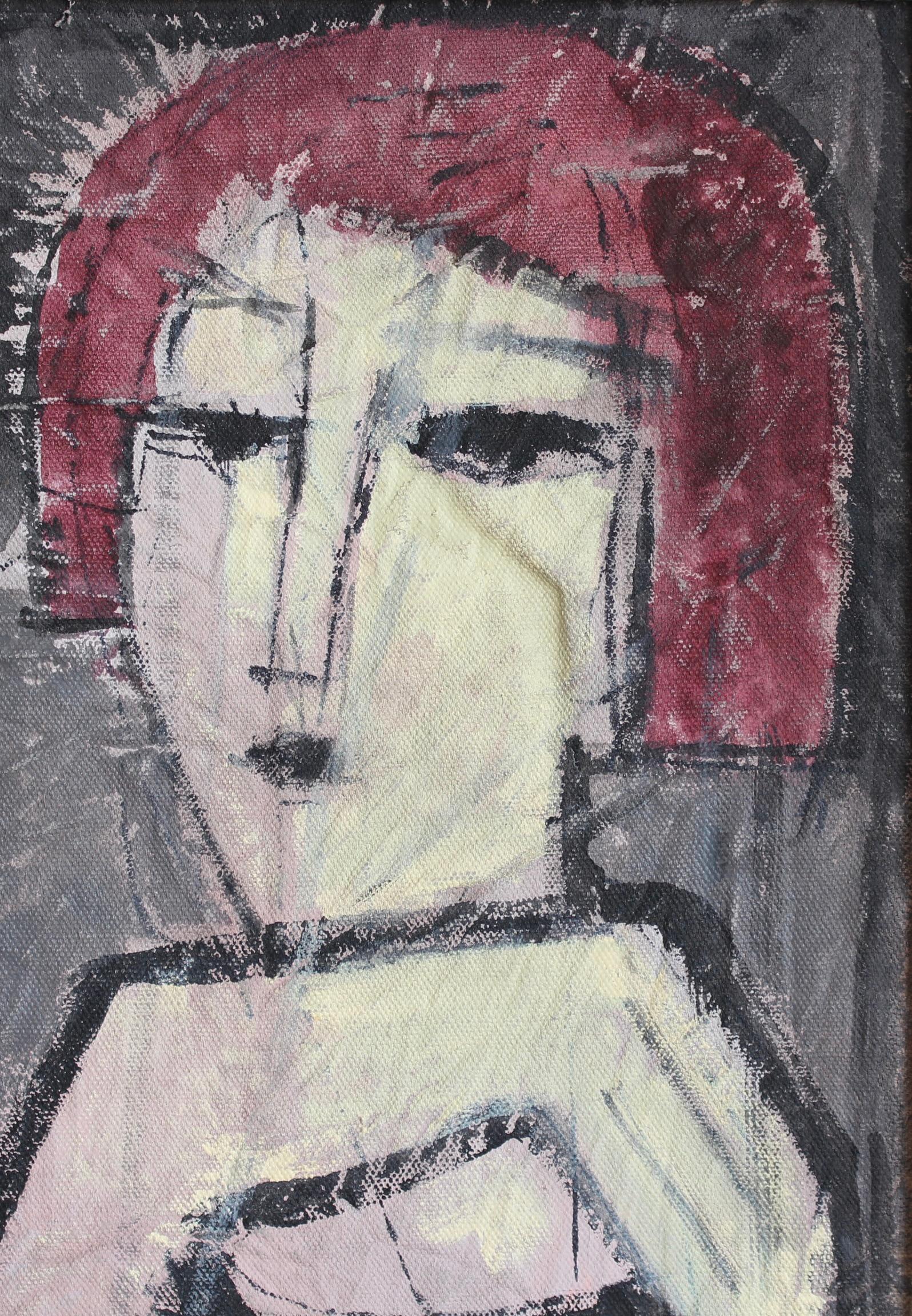 Florentine Expressions: A Portrait Series XVI (circa 1980s-90s) - Brown Portrait Painting by Unknown