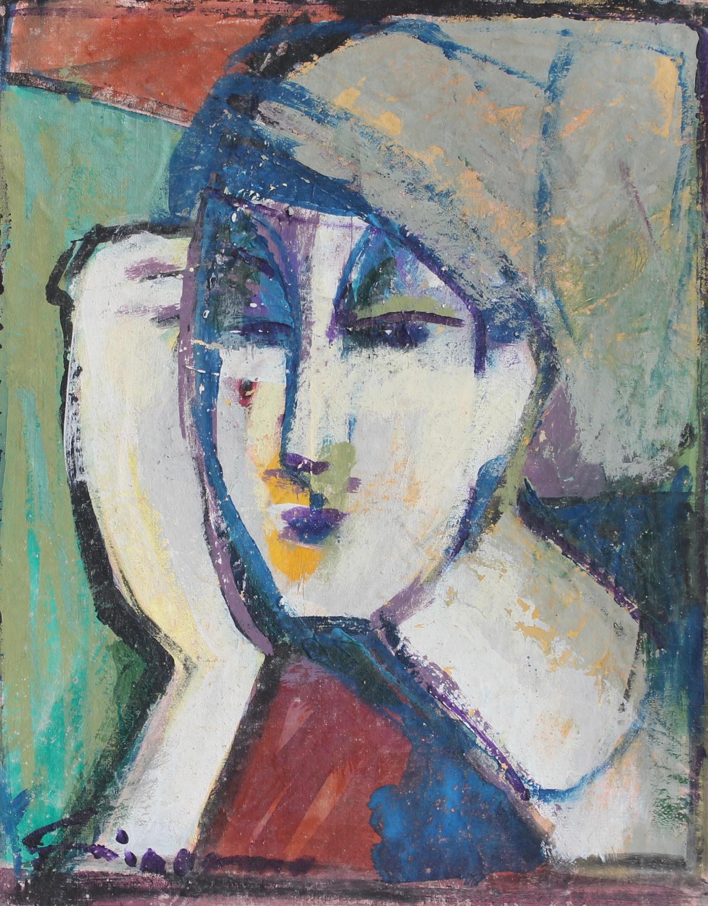 Florentine Expressions: A Portrait Series XX (circa 1980s-90s) - Painting by Unknown
