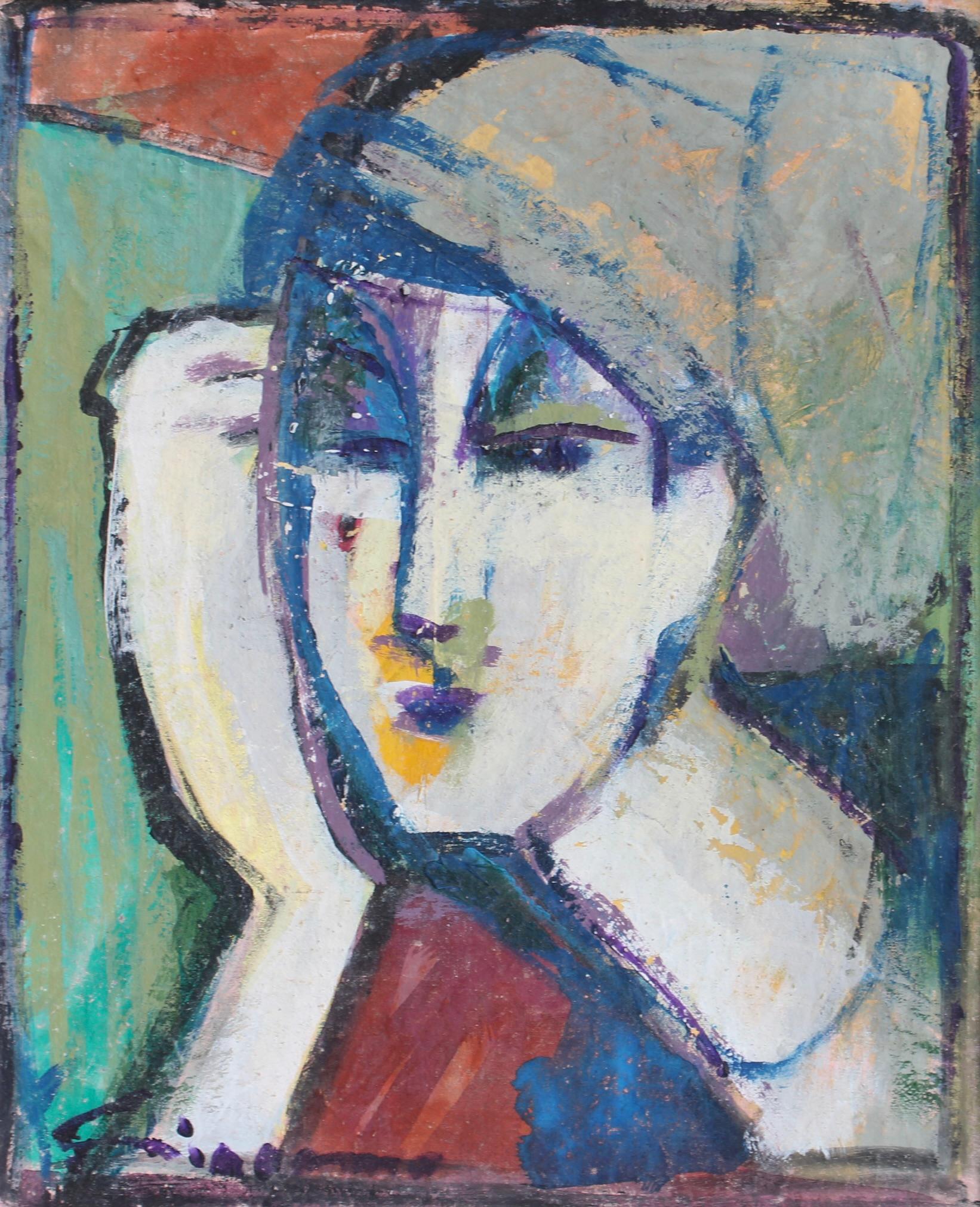 Florentine Expressions: A Portrait Series XX (circa 1980s-90s) - Modern Painting by Unknown