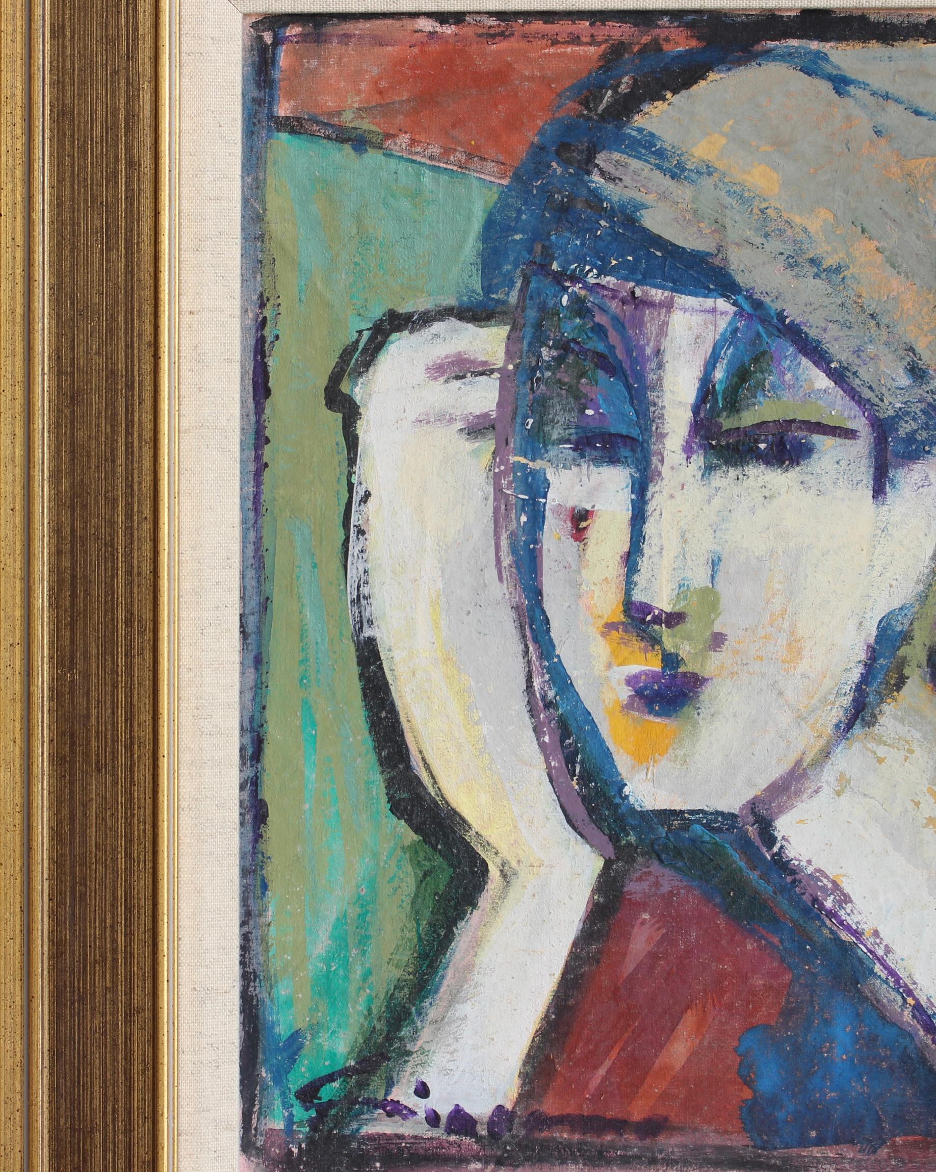 Florentine Expressions: A Portrait Series XX (circa 1980s-90s) - Brown Portrait Painting by Unknown