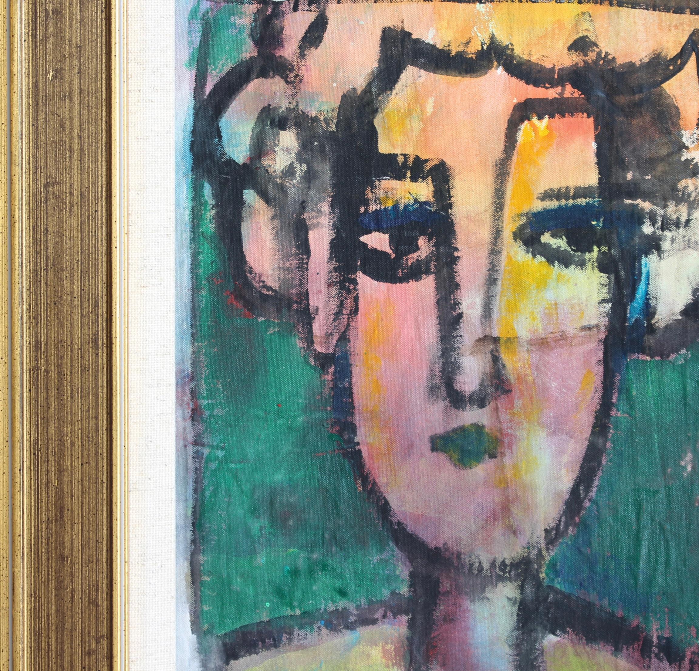 Florentine Expressions: A Portrait Series XXII (circa 1980s-90s) - Brown Portrait Painting by Unknown